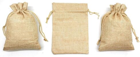 WINBOB 10Pcs Organic Cotton Muslin Bags 4x6 Inch - Small Bulk Muslin Bags With Drawstring - Cloth Drawstring Bags for DIY Craft, Home Decor, Spices, Tea, Gift Sachet, Soap, Candy, Party Favours in Kuwait