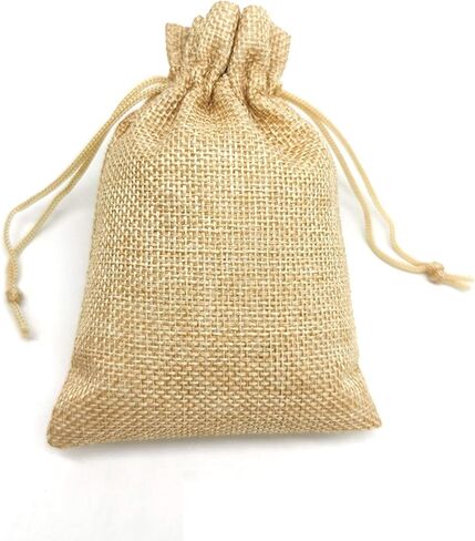 WINBOB 10Pcs Organic Cotton Muslin Bags 4x6 Inch - Small Bulk Muslin Bags With Drawstring - Cloth Drawstring Bags for DIY Craft, Home Decor, Spices, Tea, Gift Sachet, Soap, Candy, Party Favours in Kuwait