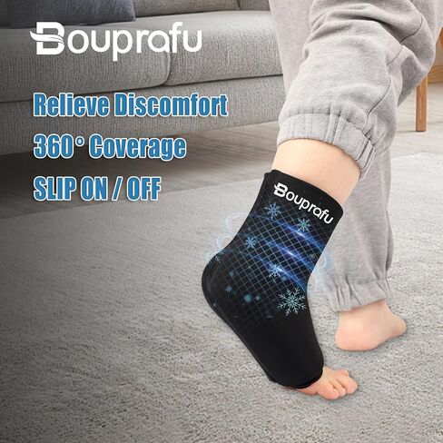 Ankle Ice Pack Wrap for Swelling, Foot Ice Pack Compression Freeze Sleeve for Injuries, Plantar Fasciiti, Achilles Tendonitis Relief, Sprain, Elbow, Knee (L) in Saudi Arabia