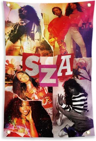 KizmiQ SZA Tapestry Music Tapestries With 4 Brass Grommets For College Dorm Room Decoration 2x3 Ft in Saudi Arabia
