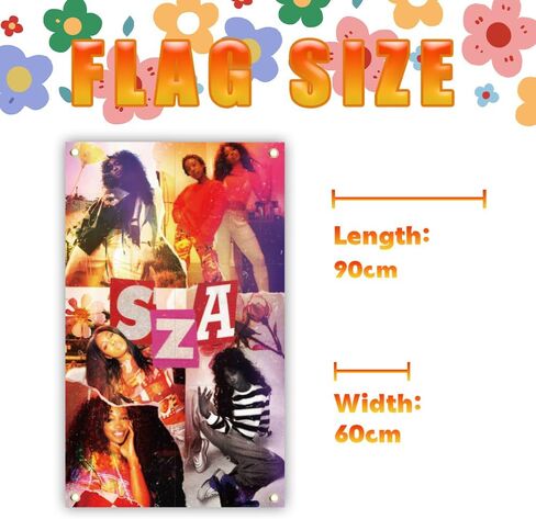 KizmiQ SZA Tapestry Music Tapestries With 4 Brass Grommets For College Dorm Room Decoration 2x3 Ft in Saudi Arabia