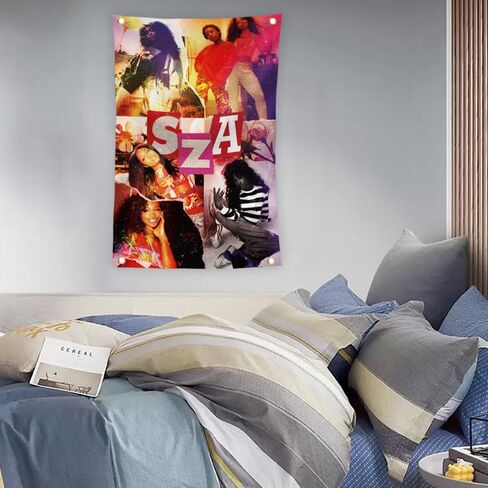 KizmiQ SZA Tapestry Music Tapestries With 4 Brass Grommets For College Dorm Room Decoration 2x3 Ft in Saudi Arabia