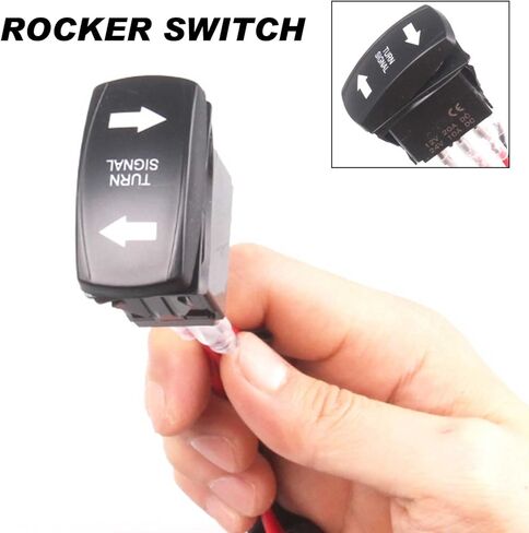 مجموعة إشارة الانعطاف UTV ATV SXS LED مجموعة قانونية للشارع مفتاح هزاز مجموعة أضواء إشارة الانعطاف متوافقة مع Can Am Polaris RZR Ranger Turbo. أفقي: غير مزود بإضاءة خلفية، أخضر in Kuwait