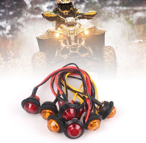 مجموعة إشارة الانعطاف UTV ATV SXS LED مجموعة قانونية للشارع مفتاح هزاز مجموعة أضواء إشارة الانعطاف متوافقة مع Can Am Polaris RZR Ranger Turbo. أفقي: غير مزود بإضاءة خلفية، أخضر in Kuwait