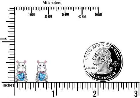 S925 Sterling Silver Cute Animal Cubic Zirconia Love Heart Stud Earrings Gifts for Women Teenager in Saudi Arabia