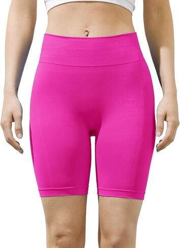 Seamless Biker Shorts for Women, 6" High Waisted Workout Compression Yoga Shorts Gym Running Active Fitness Shorts in Saudi Arabia