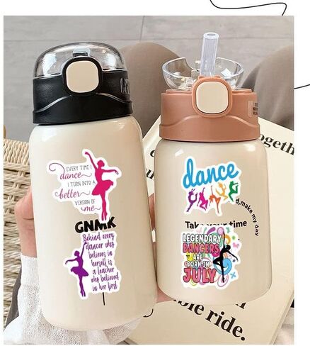 ملصقات الرقص 63 قطعة ملصقات جمالية للفتيات هدايا الرقص ملصقات الفينيل المقاومة للماء لزجاجة المياه والكمبيوتر المحمول والأمتعة ولوح التزلج والكمبيوتر المحمول للفتيات والأطفال والمراهقين والبالغين in Kuwait