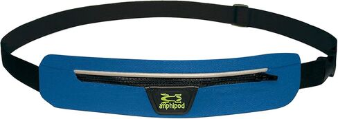 حزام Amphipod AirFlow MicroStretch، حقيبة خصر للعدائين خفيفة للغاية للجري والركض للرجال والنساء - أسود/فضي - L in Kuwait