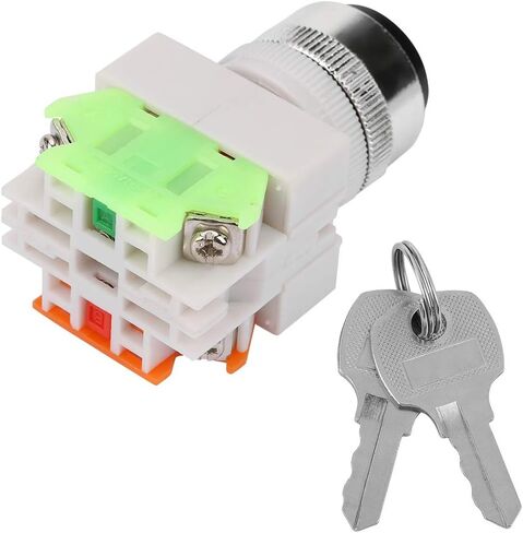 Key Operated Rotary Switch LAY37-11Y/21 2 Position Key 22mm Mount Key Switch 220V 5A NO NC Design Good Insulation in Saudi Arabia