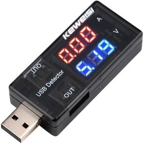 Black USB Power Meter,USB Current Meter,3-9V 0-5A Voltage Tester Multimeter,LCD Digital Multimeter Current Tester Voltage Detector, Multi Testers USB Tester DC LED Display