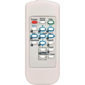 145664100 Replace Remote Control fit for Epson Projector Powerlite 822P/83V+/83C/822+/83+/400W/410W, V11H371020 RB-V11H255020-N V11H255020 V11H281020