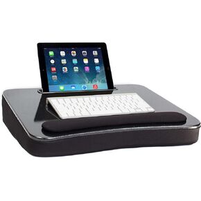 All Purpose Memory Foam Lap Desk (Black Sparkle Top) with Tablet Slot - Supports Laptops Up to 17 Inches