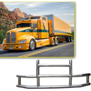 Bumper Guards with no Bracket for with 08-16 Kenworth T660 / 14-16 Kenworth T680 / 11-15 Kenworth T700 Grille Moose Deer Bumper Guard (# Deco Deer Guard)