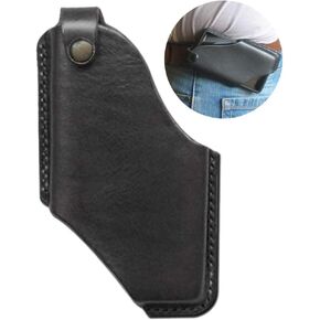 Mobile Phone Belt Pouch, PU Leather Phone Holster Mobile Phone Belt Vintage PU Leather Phone Holster for Walking (Black)