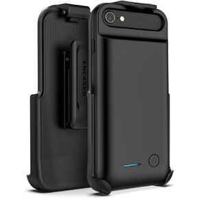 Encased iPhone SE Charging Case with Belt Clip Holster, Extended Battery Cover for iPhone 7/8/SE (2020, 2022)