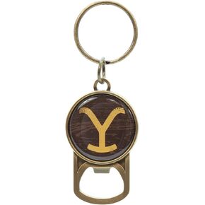 Plasticolor 004567R01 Yellowstone Logo Bronze Finish Bottle Opener Key Chain
