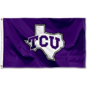 Texas Christian Horned Frogs State of Texas Flag
