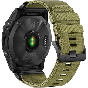 26mm Quickfit Watch Band Compatible with Garmin Fenix 7X/ Fenix 6X/ Fenix 5X/ Enduro 2, Rugged Nylon Sport Strap for Garmin Fenix 7X Pro Sapphire Solar/ 6X Pro/5X Plus/Tactix 7