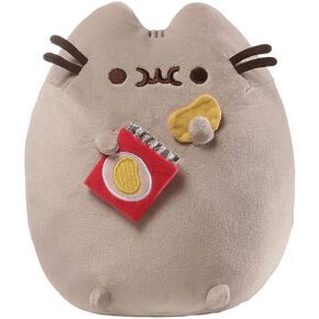 GUND Pusheen Snackables Potato Chip Cat Plush Stuffed Animal, Gray, 9.5"
