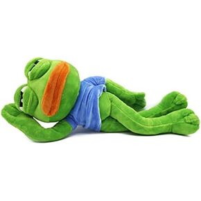 Sad Frog Plush Toy Magic Emotive Pepe Frog Stuffed Animal Meme Doll,17.7 Inch Crystal Ultra Soft, Cute Home Gift, Interactive Toy for Children's Day