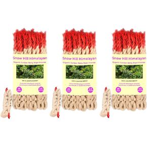 Snow Hill Himalayan Aromatherapy Organic Juniper - Berry Rope Incense 3 Bundals - Handmade in Nepal, Contain 45 Ropes in a Bundle Used for Aesthetic Reasons Therapy Meditation and Ceremony