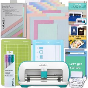 فينيل دائم من Cricut Joy Machine Rainbow، مجموعة أدوات للمبتدئين وحزمة شريط نقل - أداة ذكية مدمجة للحرف اليدوية والبطاقات ومشاريع الديكور المنزلي والشارات (iOS Android Windows)