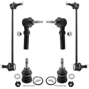 BOXI 6pcs Front Outer Tie Rod Ends Sway Bar End Links Lower Ball Joints Fit for Dodge Grand Caravan 2001 2002 2003 2004 / for Chrysler Voyager Town & Country 2001 2002 2003 2004 | K7399 ES3537 K7258
