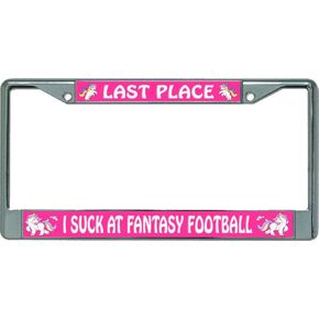 I Suck at Fantasy Football #3 Chrome License Plate Frame