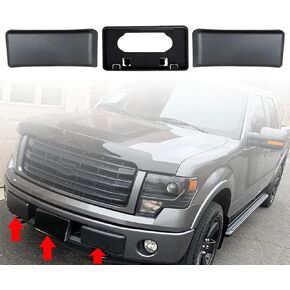 Front Bumper Guards Pads(Left + Right) & License Plate Frame Bracket Replacement for F-150 2009-2014 9L3Z17E810B 9L3Z17A385A FO1053100 FO1068134 in Saudi Arabia