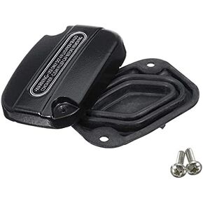 Black Front Brake Master Cylinder Cover Cap Aftermarket Part compatible with Harley DavidsonTouring FLHX FLHT FLHR FLTR FLHTCU Road King Road Glide Electra Glide Ultra Classic 08-20