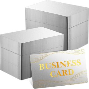 300 Pieces Metal Engraving Blanks Multipurpose Aluminum Sheet Aluminum Business Card Blanks for CNC Engraver Laser Engraving DIY Cards, Thickness 0.21 mm/ 0.01 inch (Multicolor)