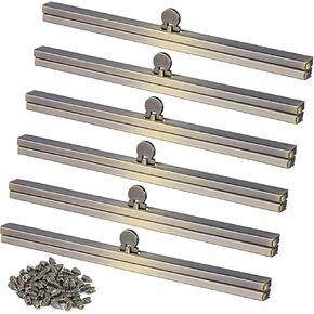 4 Pieces Clasp Lock Packs,BUTUZE 7.48Inch Metal Purse Frame Kiss Clasp Lock with Comfortable Grip, Bag Supplies for Purse Making,Bag Making,Leather Craft DIY