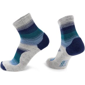 GRIP6 Wool Micro Crew Socks - Merino Wool Socks Made in The USA - Lightweight Wool Hiking Socks - Crew Socks for Men & Women