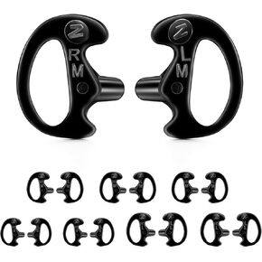 Neotter 8 Pair Radio Earpiece, Soft Silicone Earbud Earplug for Walkie Talkie Acoustic Earpiece Headset - Black