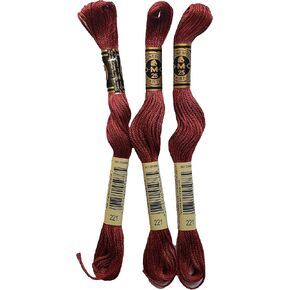 DMC 6-Strand Embroidery Cotton 8.7yd - Very Dark Shell Pink - 117-221 - Bundle of 3 Skeins