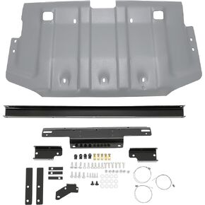 KUAFU Skid Plate Compatible with 2007-2013 Toyota Fj Cruiser W/ 5000 LBS Bumper Hitch only Replacement for PT21235073 4.0L Aluminum Powder Coated Gray