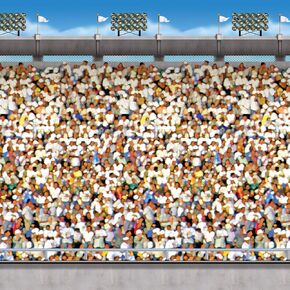 Beistle Football Field Backdrops, 4’ x 30’, 2 Pack – Backdrop for Parties, Photo Backdrop, Easy to Adhere Wall Covering, Photography Background, Sports Party Decoration, Game Day Decoration
