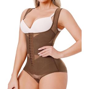 Nebility Women's Shapewear Bodysuit Tummy Control Faja Body Shaper Butt Lifter Open Bust Waist Trainer Compression Bodysuit in Kuwait
