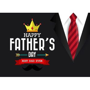 SJOLOON Happy Father’s Day Backdrop Red Tie Black Theme Photo Backdrop Love Dad Background for Father Day Party Decoration Portrait Studio Props 12087 (7x5FT)