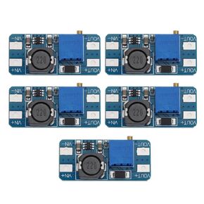 5Pcs DC-DC Step Up Power Apply Module 2V-24V to 5V-28V DC Voltage Regulator Adjustable Step Up Module Converter, 2A