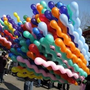 100pcs Helium Latex Spiral Balloons Birthday Festival Party Decoration Mix Colors