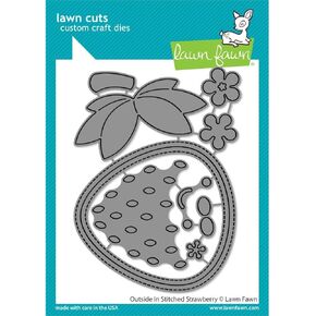 Lawn Fawn LF2808 Outside in Stitched Strawberry Dies