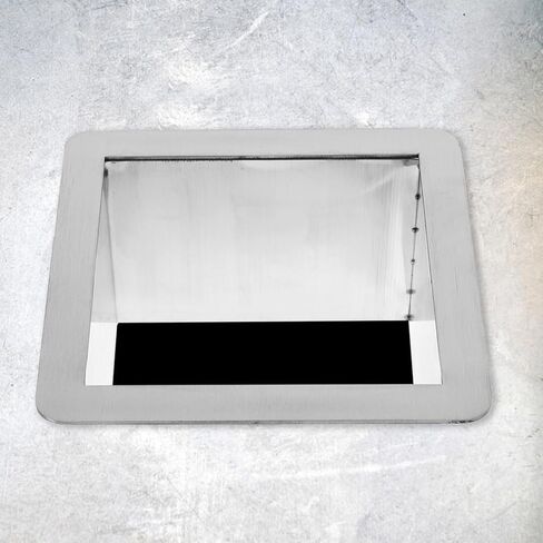 Zerodeko Drop-in Trash Chute 304 الفولاذ المقاوم للصدأ مربع مدمج كونترتوب النفايات شلال القمامة جروميت جزءا لا يتجزأ من سلة المهملات لمطعم المنزل in Kuwait