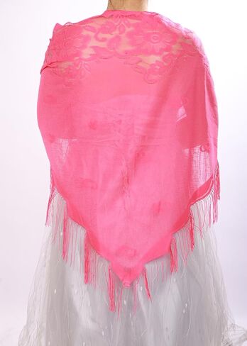 Women Lace Wraps Shawls Tassel Triangle Shawls and Wraps for Party Wedding Evening Dresses in Saudi Arabia