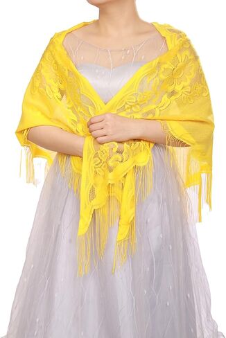 Women Lace Wraps Shawls Tassel Triangle Shawls and Wraps for Party Wedding Evening Dresses in Saudi Arabia