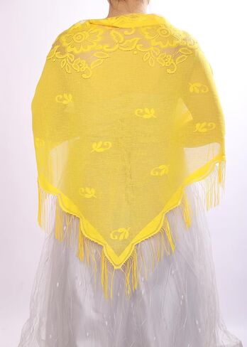 Women Lace Wraps Shawls Tassel Triangle Shawls and Wraps for Party Wedding Evening Dresses in Saudi Arabia
