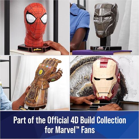 4D Build، مجموعة نماذج ألغاز Marvel Mjolnir Thor Hammer ثلاثية الأبعاد مع حامل 87 قطعة | ديكور مكتب ثور | العاب بناء | ألغاز ثلاثية الأبعاد للبالغين والمراهقين 12+ in Kuwait