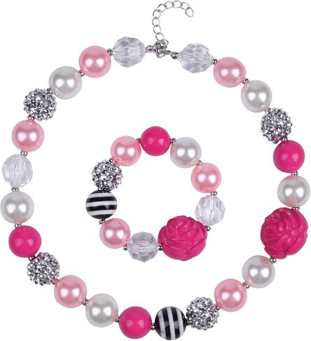 مجموعة قلادة وسوار على شكل علكة مكتنزة من إيكوبوتي للأطفال البنات in Kuwait