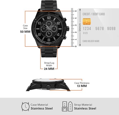 Fossil Brox Automatic Black Dial Men's Watch BQ2668 in Saudi Arabia