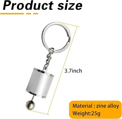 Pack-1 Car Shifter Key Ring, 6 Speed Gear Key Clip, Car Universal Key Chain, for Most Cars (Black) in Saudi Arabia
